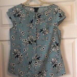 Blue flower blouse by Ann Taylor